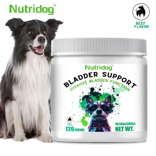 Dog Bladder Health Supplements with Cranberry - Supports Urinary Tract Function for Senior Dogs - Beef flavor 120 soft chews