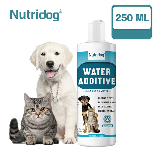 NUTRIDOG Dog&Cat Dental Water Additive Fresh Breath Dental Care Supplement Eliminate Plaque and Bad Breath - NUTRIDOG