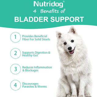 NUTRIDOG Dog Anal Gland Support  Pumpkin Seed Probiotics Digestive Enzymes Scoot Relief Digestive Health 120 PCS/Bottle