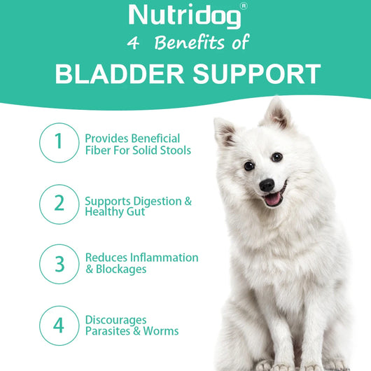 NUTRIDOG Dog Anal Gland Support  Pumpkin Seed Probiotics Digestive Enzymes Scoot Relief Digestive Health 120 PCS/Bottle - NUTRIDOG