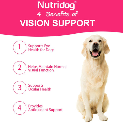 Dog Eye Nutritional Supplements, Supports Vision Health With Lutein & Zeaxanthin to Prevent Cataracts Special -120 soft chews