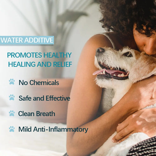 NUTRIDOG Dog&Cat Dental Water Additive Fresh Breath Dental Care Supplement Eliminate Plaque and Bad Breath