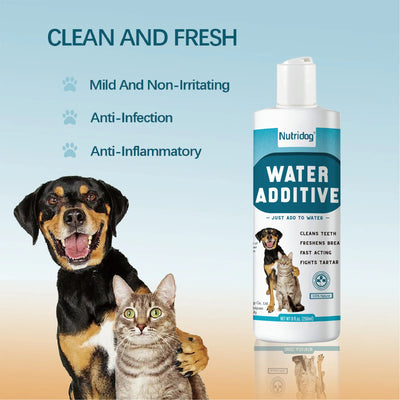 NUTRIDOG Dog&Cat Dental Water Additive Fresh Breath Dental Care Supplement Eliminate Plaque and Bad Breath - NUTRIDOG
