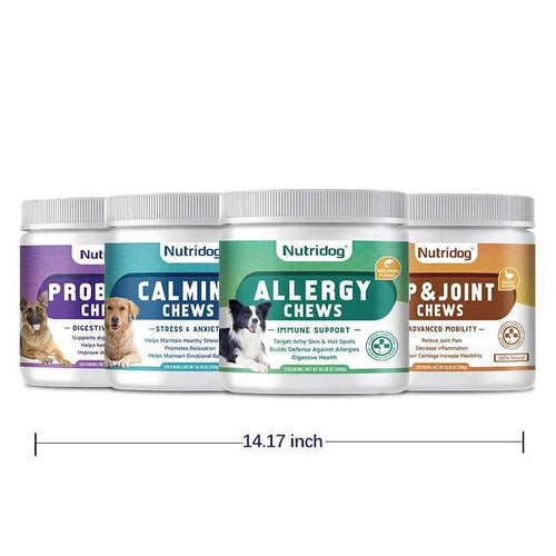 Anti-allergic & hip joint & calming & probiotic dog food for dogs full stage comprehensive nutrition-120 soft chews