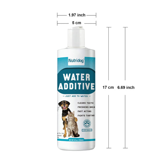 NUTRIDOG Dog&Cat Dental Water Additive Fresh Breath Dental Care Supplement Eliminate Plaque and Bad Breath