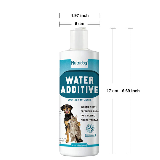 NUTRIDOG Dog&Cat Dental Water Additive Fresh Breath Dental Care Supplement Eliminate Plaque and Bad Breath - NUTRIDOG
