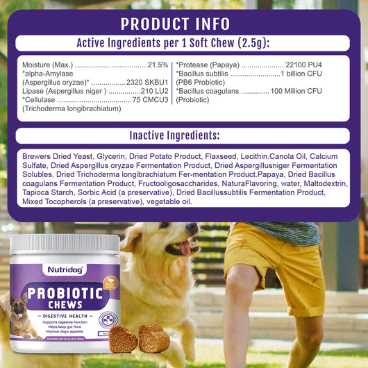 Natural dog chews for gut health and digestive balance with seasonal allergy support