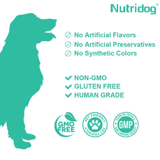 NUTRIDOG Dog Anal Gland Support  Pumpkin Seed Probiotics Digestive Enzymes Scoot Relief Digestive Health 120 PCS/Bottle