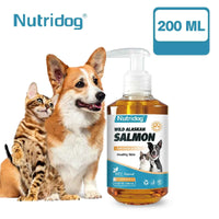 Nutridog Omega 3 Salmon Oil for Dogs & Cats - 200ml
