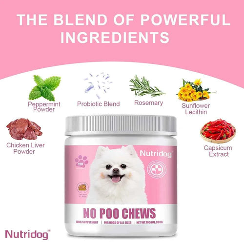 Dog Food No Poop With Probiotics - Reduces stool volume&improves soft stools Supports digestive health for sensitive stomachs