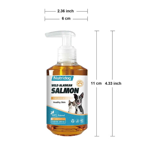 Nutridog Omega 3 Salmon Oil for Dogs & Cats - 200ml